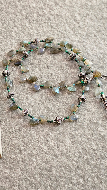 Fire Labradorite necklace