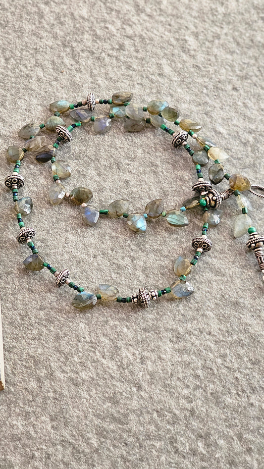 Fire Labradorite necklace