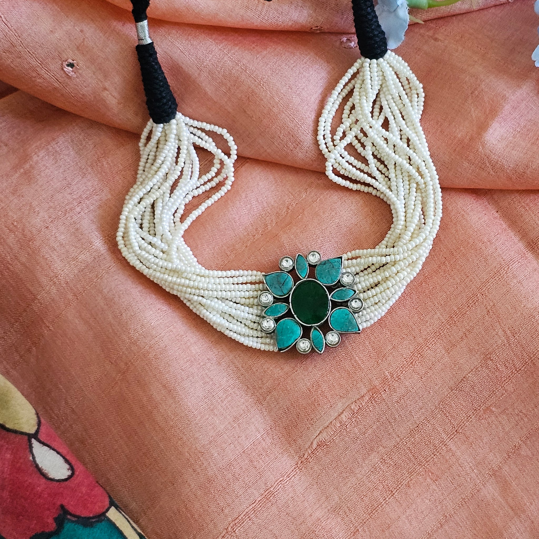 Silver 92.5 Turquoise choker