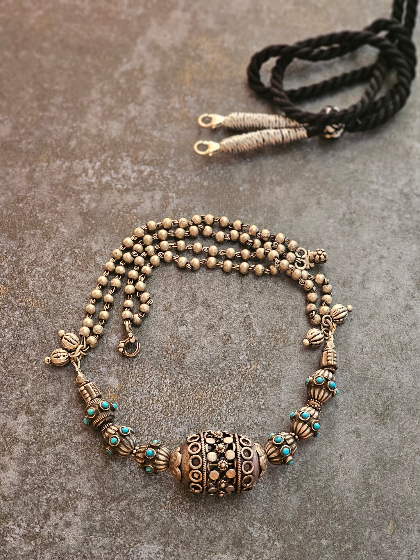 Silver 92.5 beads choker