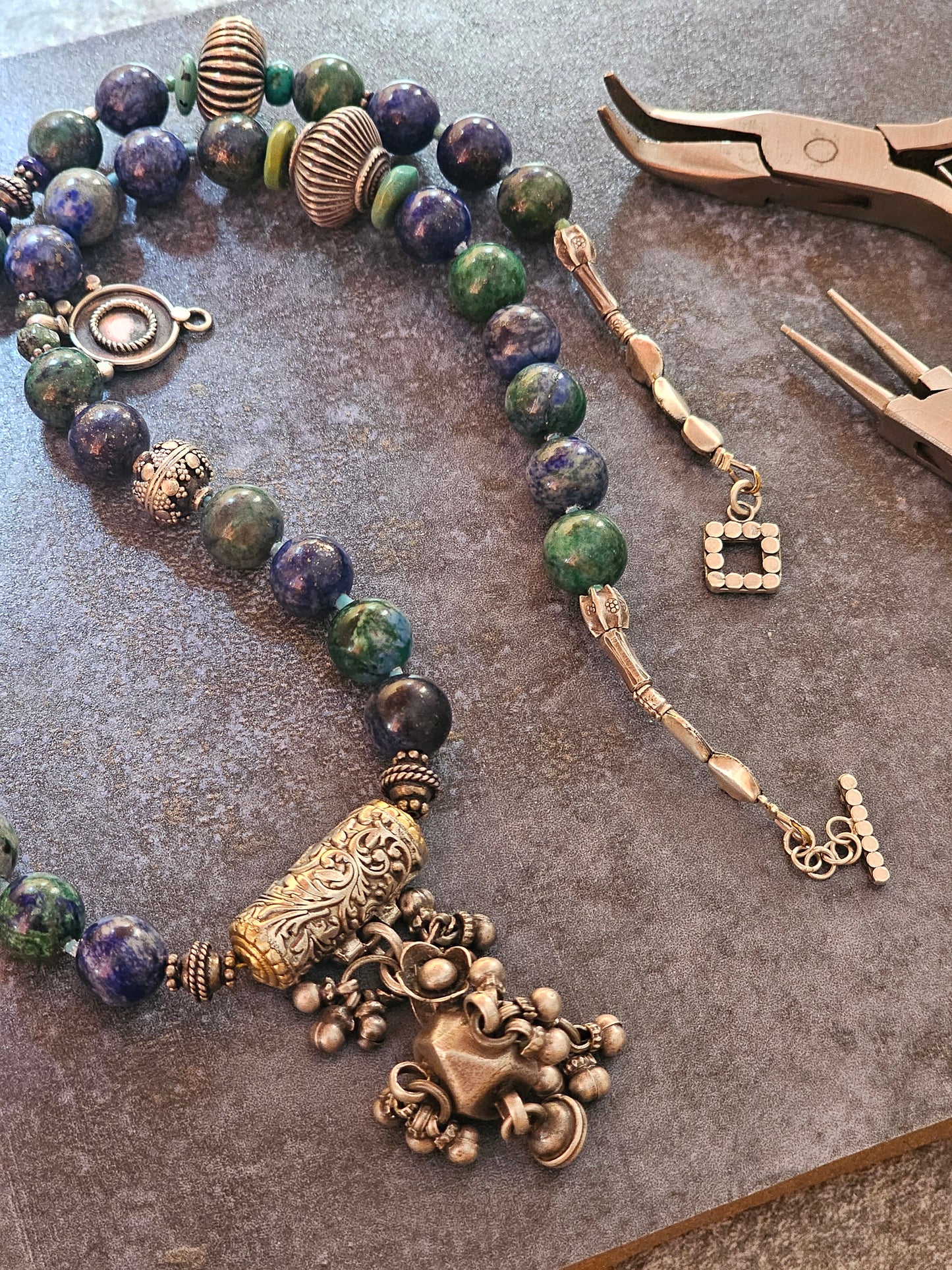 Azurite Malachite necklace