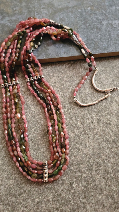 Rangrekha — Pink & Multi Tourmaline Raani Haar