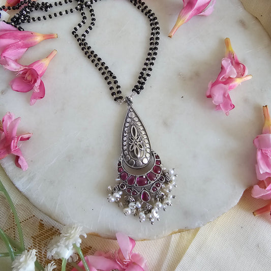 Silver 92.5 Kolhapuri pendant Mangalsutra