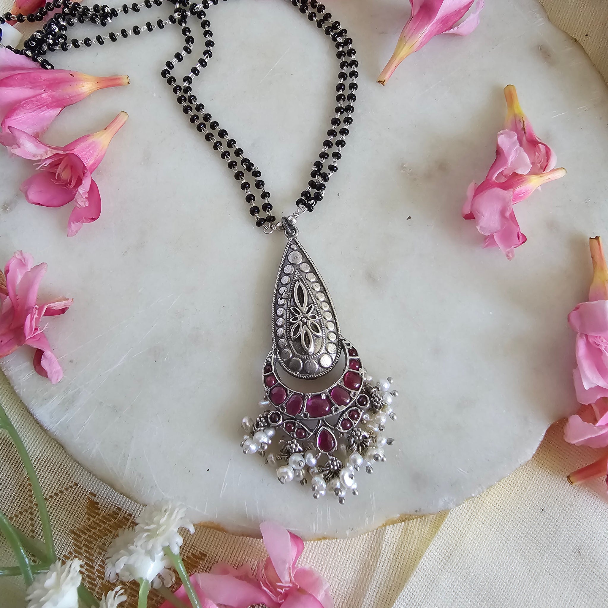 Silver 92.5 Kolhapuri pendant Mangalsutra