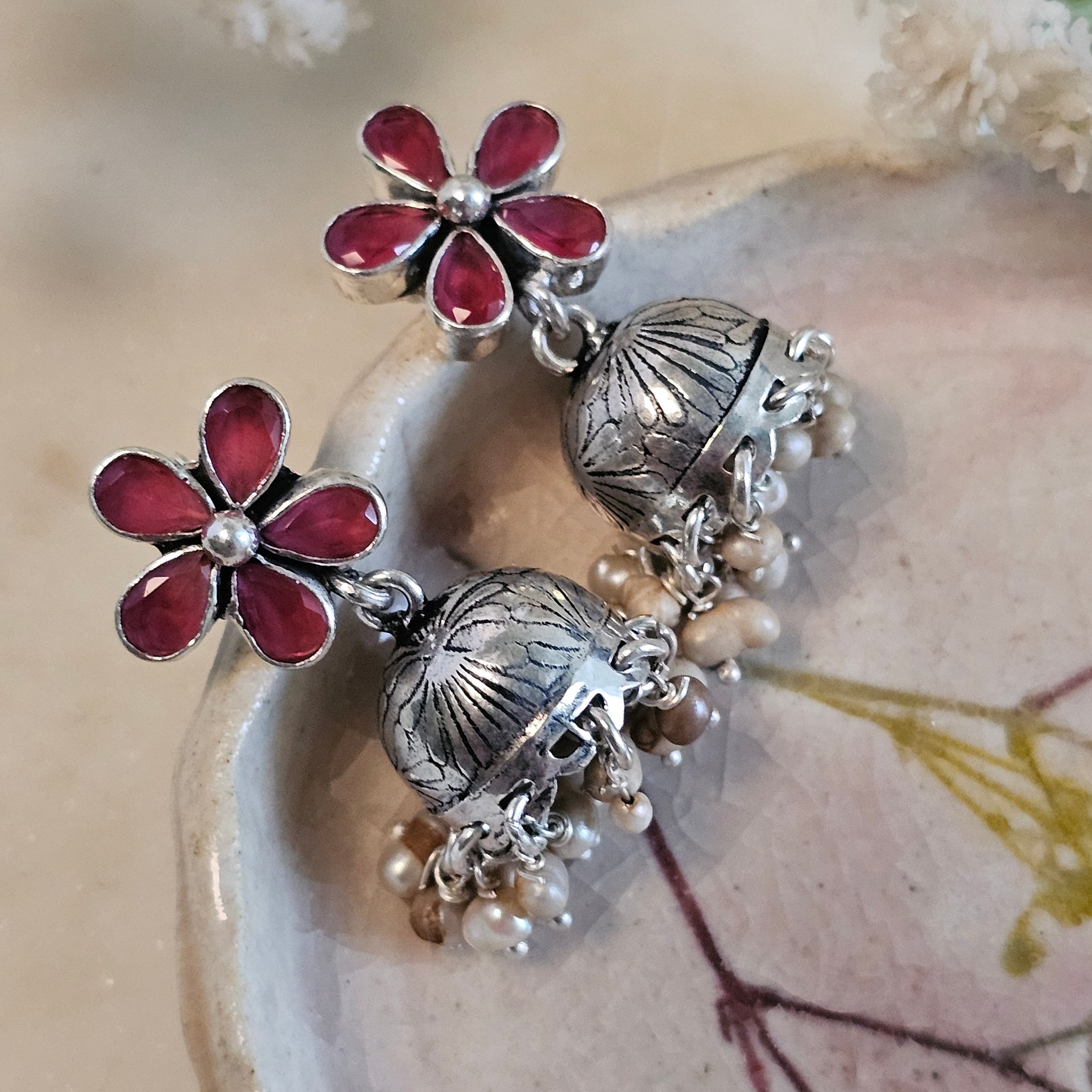 Silver 92.5 jhumkas