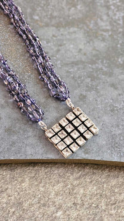 Iolite strings with a beautiful AD pendant