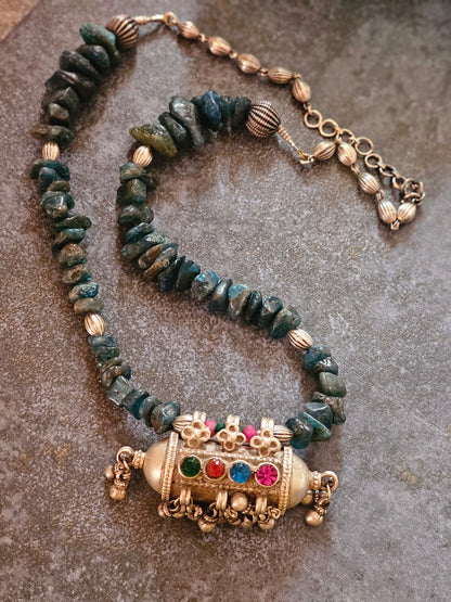 Apatite rough uncut gemstone necklace