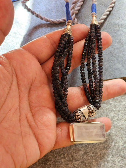 Moonstone iolite necklace
