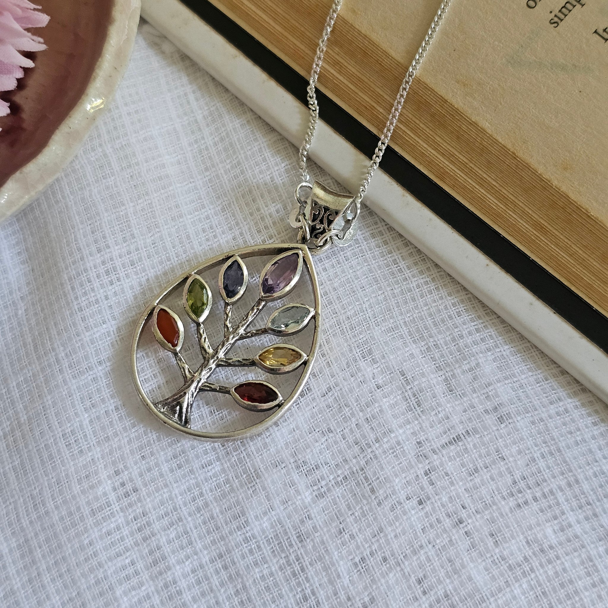 Silver 92.5 tree of life pendant necklace