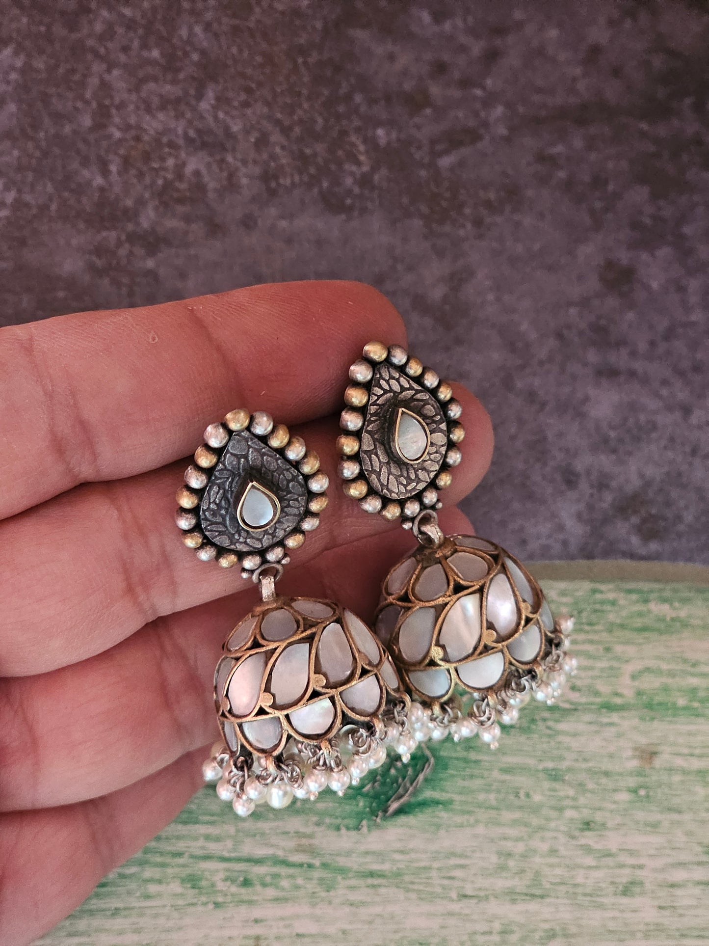 Mother of pearl jhumka
